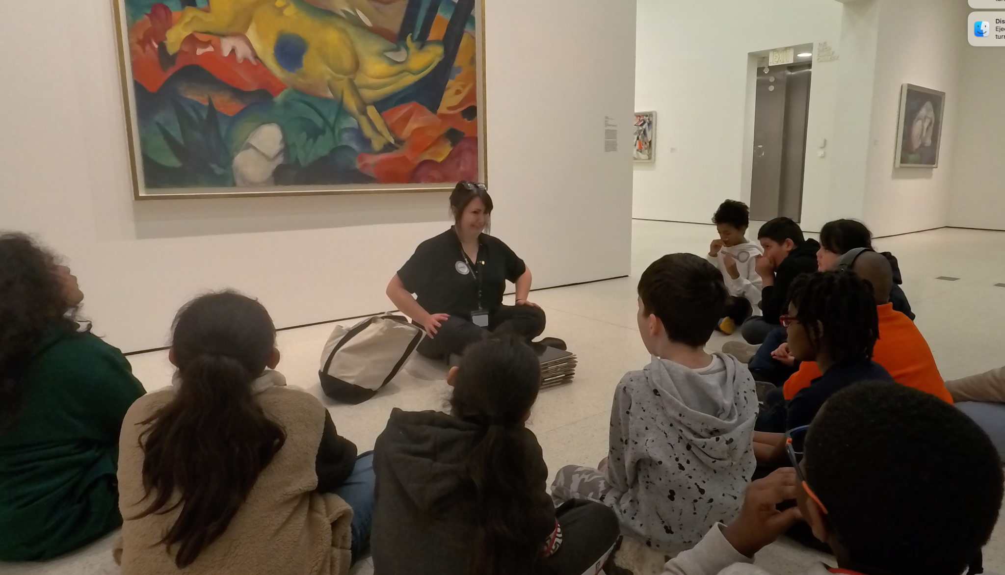 P4K group listening to a museum educator